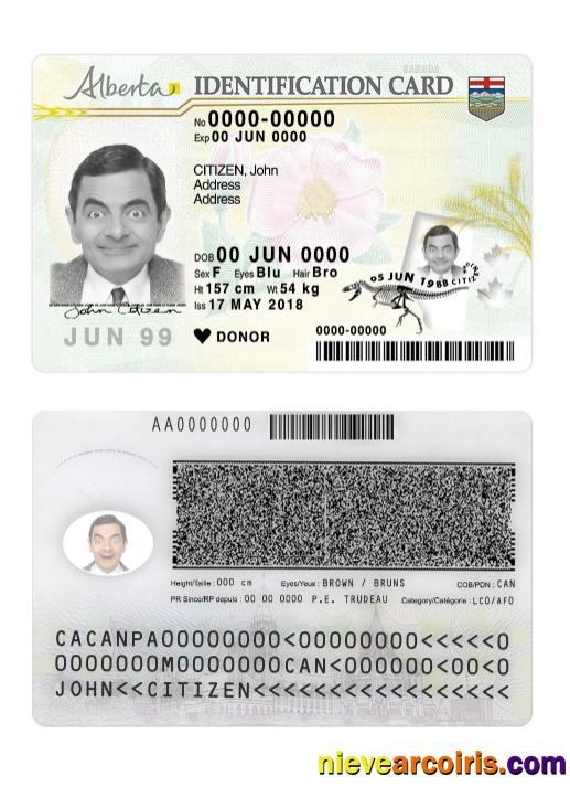 Canada Alberta ID card